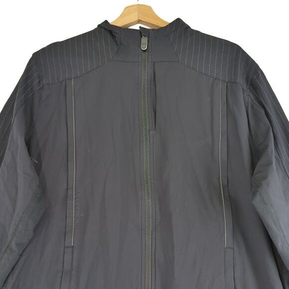 Lululemon Ventilated Running Jacket Men's Large Black Reflective Windbreaker - Picture 3 of 8